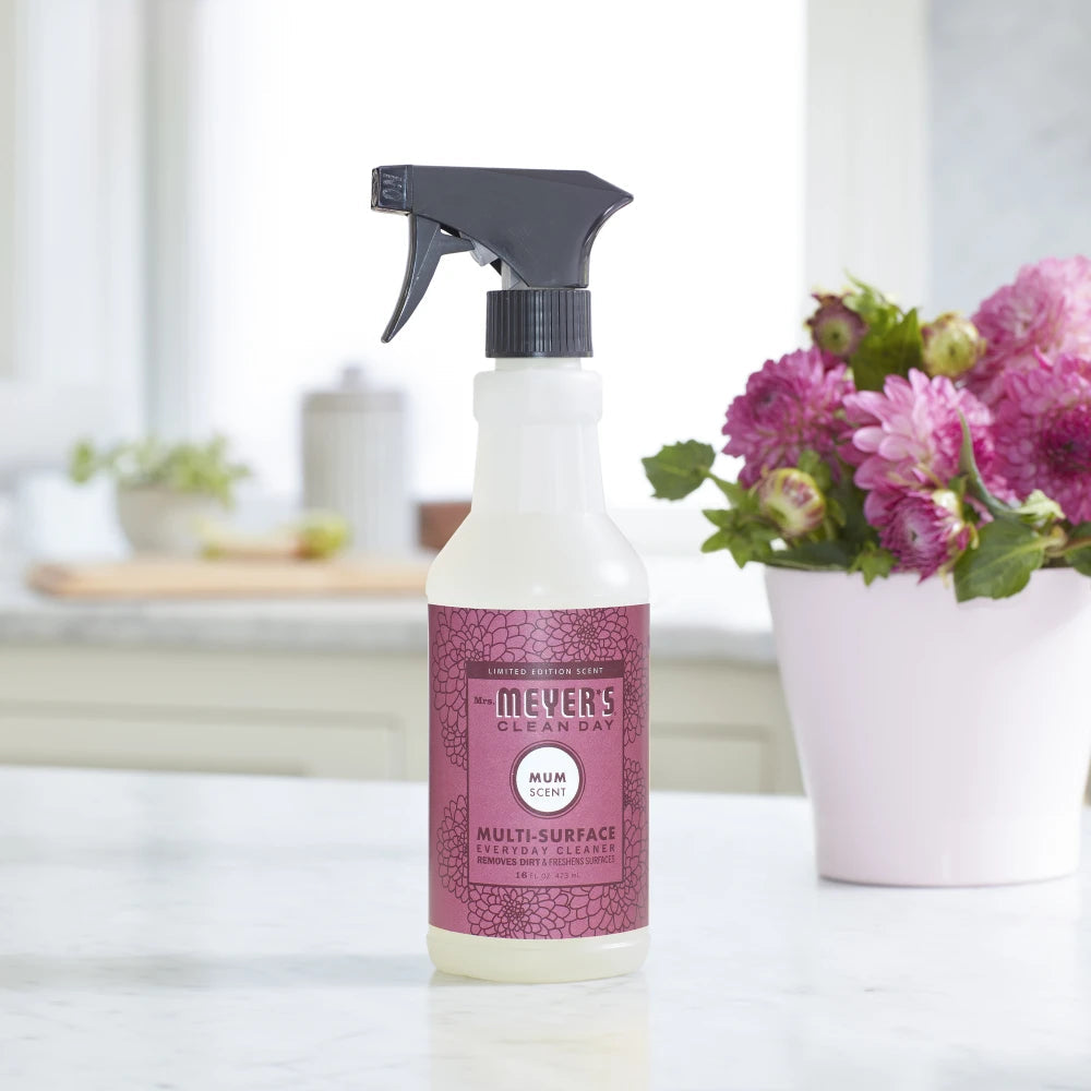 Mrs. Meyers Mum Multi - Surface Everyday Cleaner - for Convenient Home Cleaning