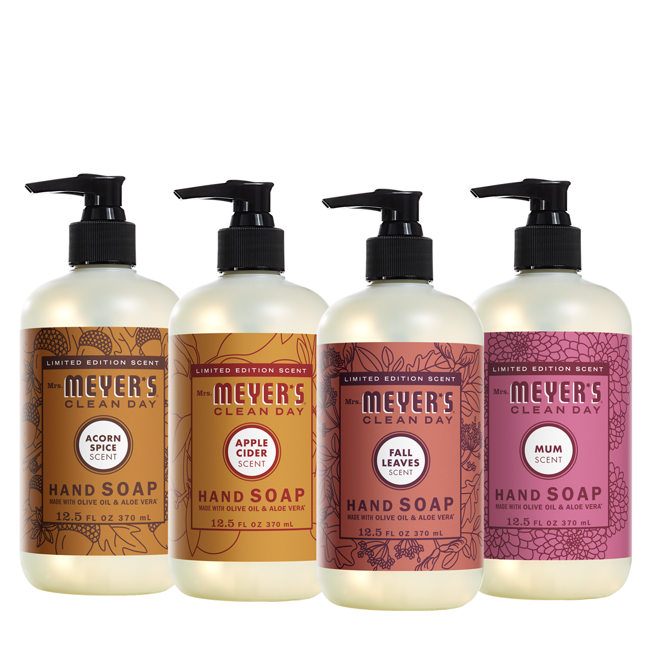 Mrs. Meyers Fall Seasonal Hand Soap Collection - for Convenient Hand Care