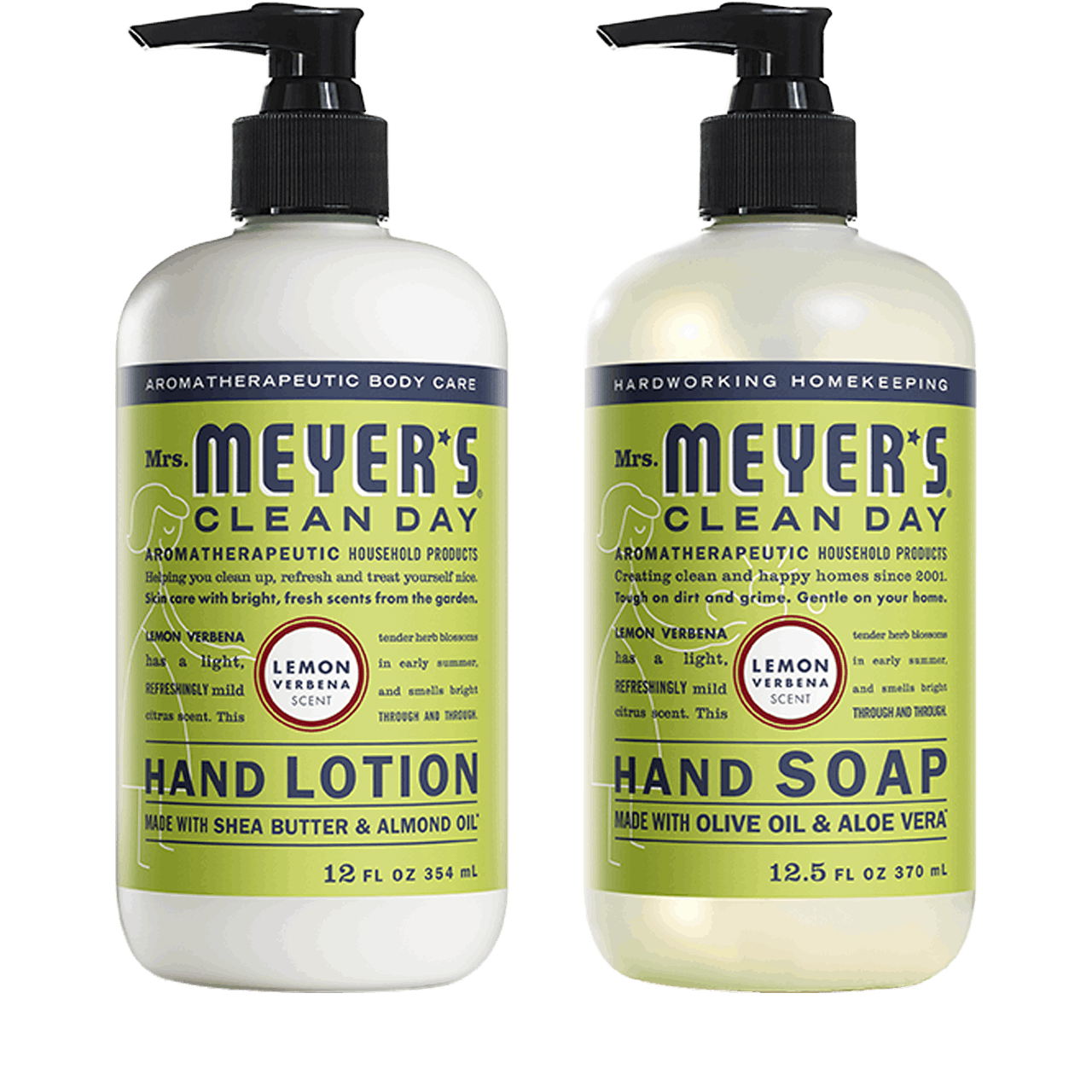 Mrs. Meyers Lemon Verbena Hand Care Basics Set - for Convenient Hand Care