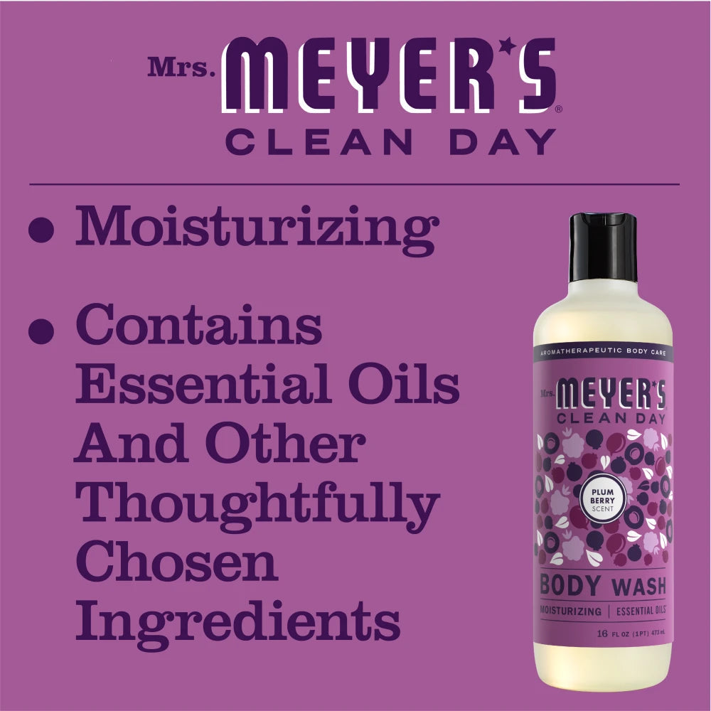 Mrs. Meyers Plum Berry Body Wash - for Convenient Body Care