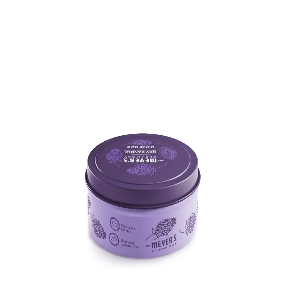 Lilac Tin Candle Mrs. Meyers - for Convenient Home Fragrance