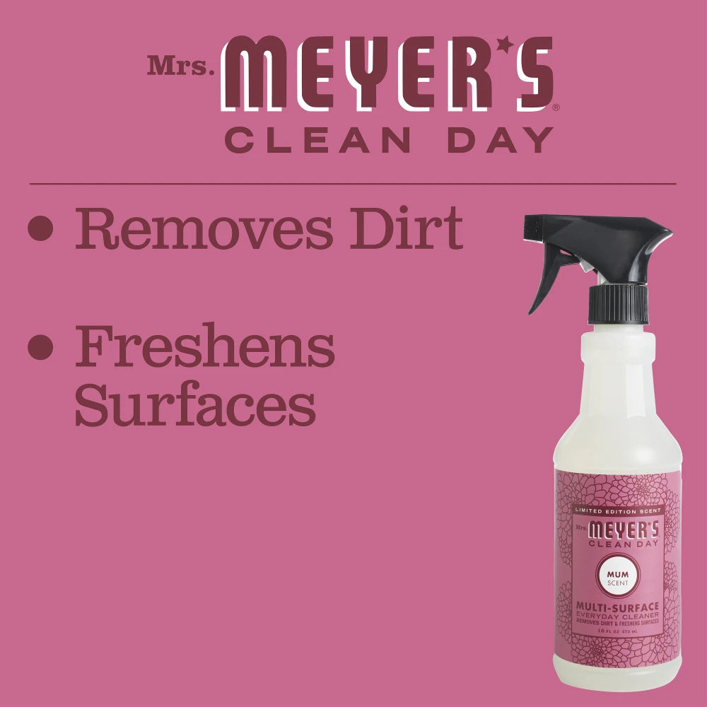 Mrs. Meyers Mum Multi - Surface Everyday Cleaner - for Convenient Home Cleaning