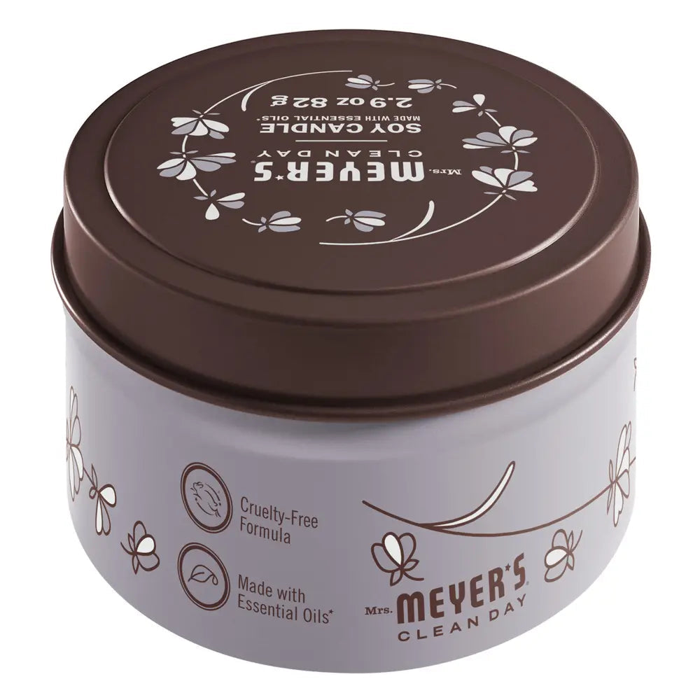 Mrs. Meyers Lavender Tin Candle - for Convenient Home Fragrance