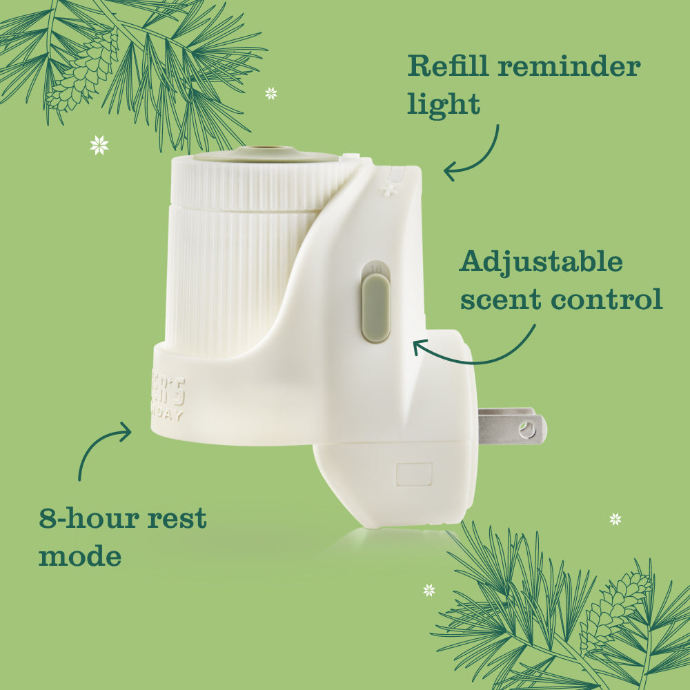 Iowa Pine Plug In Scented Oil Warmer With Refill - for Convenient Home Fragrance