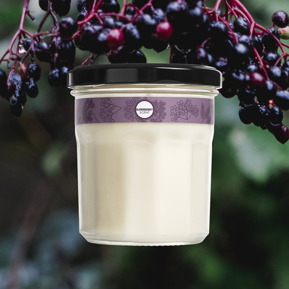 Elderberry Soy Candle Large - for Convenient Home Fragrance