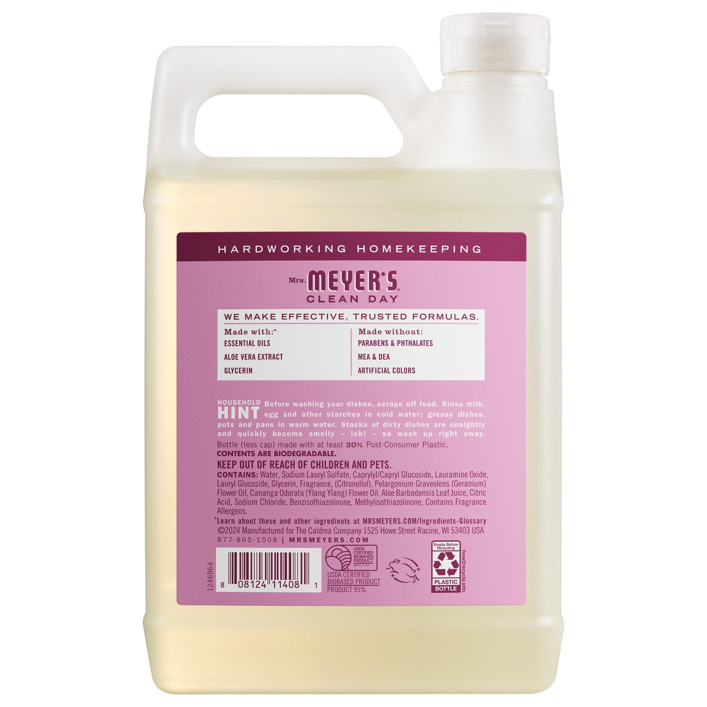 Mrs. Meyers Peony Dish Soap Refill - for Convenient Dishwashing