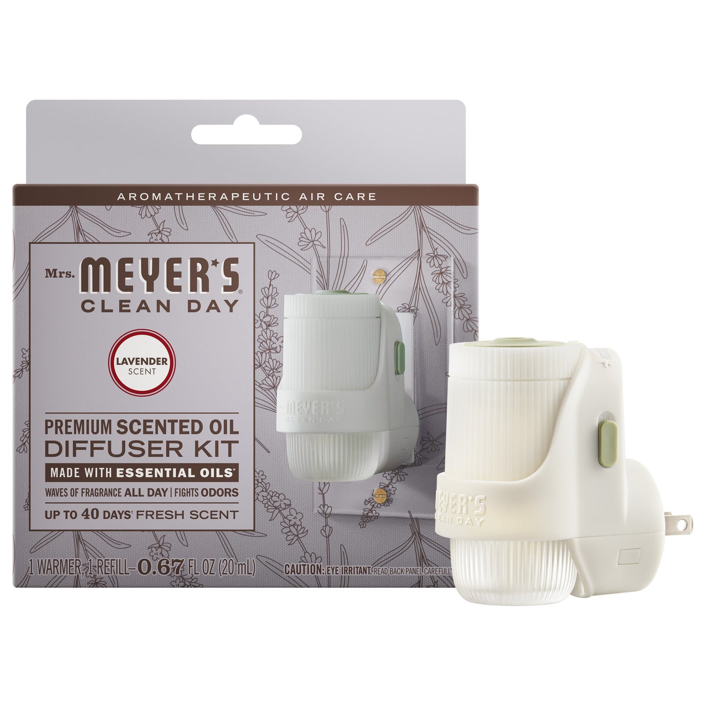 Lavender Plug In Scented Oil Warmer With Refill - for Convenient Home Fragrance