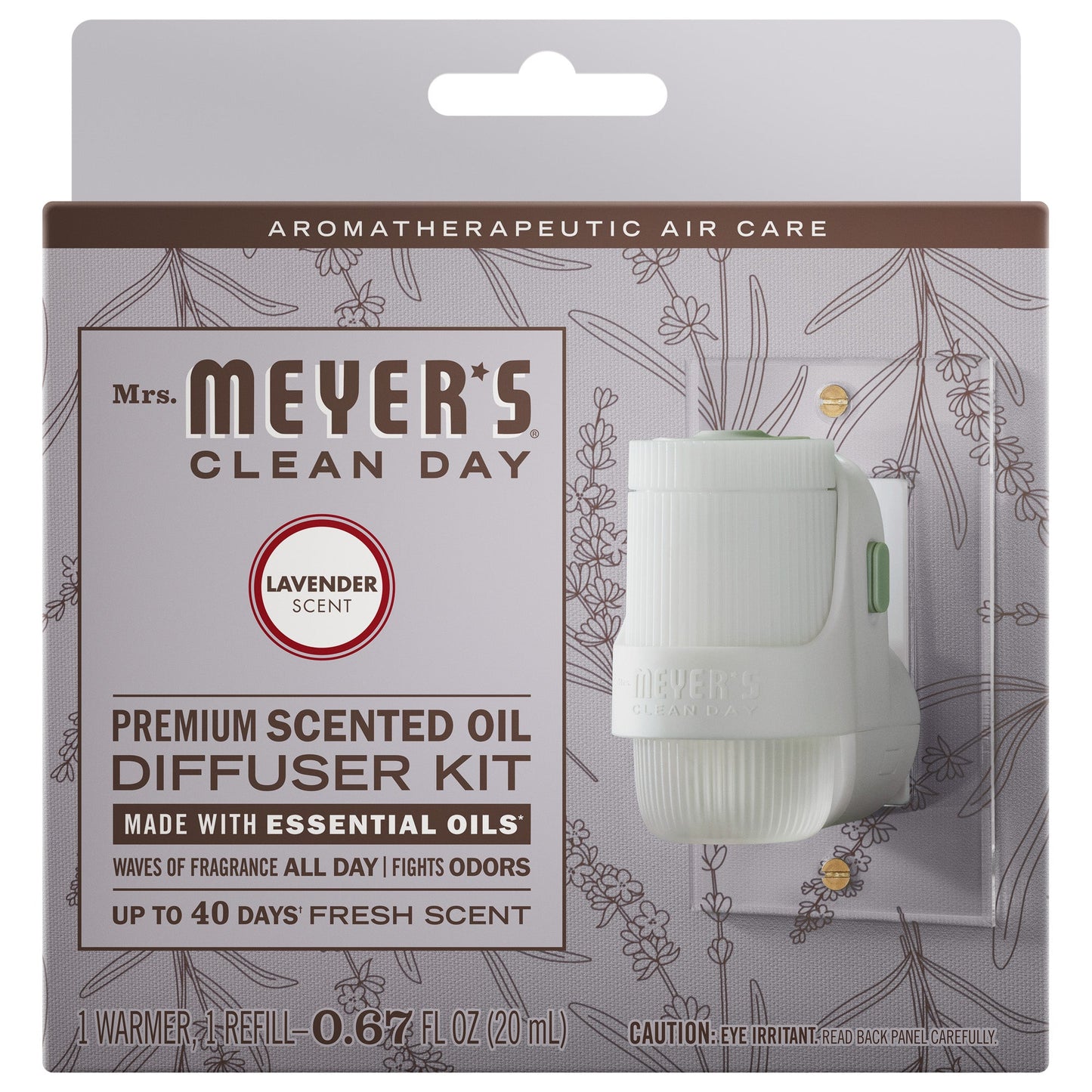 Lavender Plug In Scented Oil Warmer With Refill - for Convenient Home Fragrance