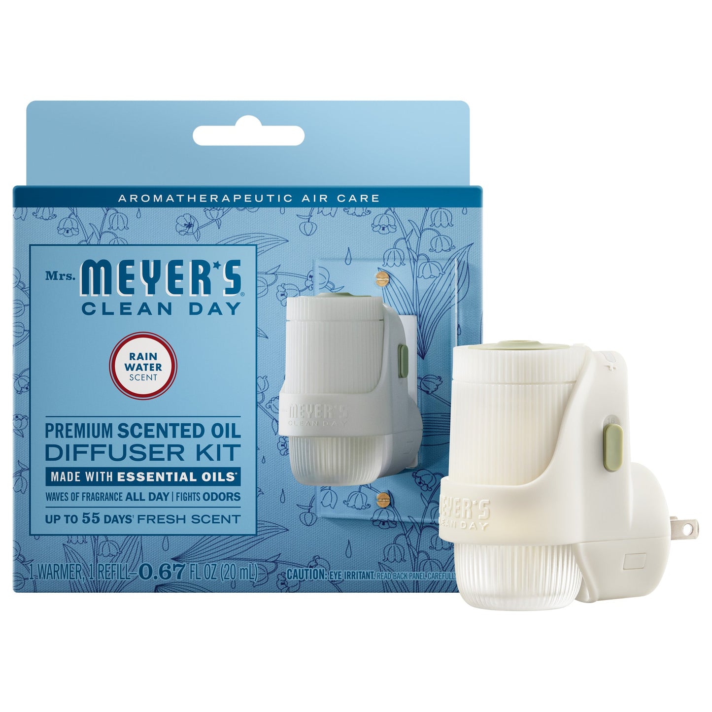 Rain Water Plug In Scented Oil Warmer With Refill - for Convenient Home Fragrance