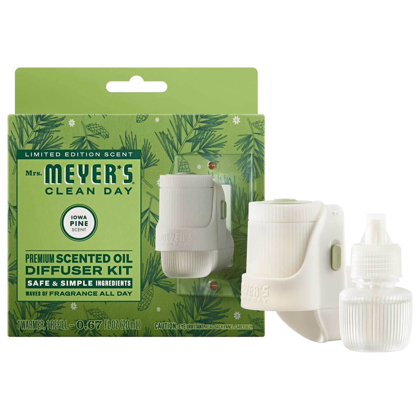 Iowa Pine Plug In Scented Oil Warmer With Refill - for Convenient Home Fragrance
