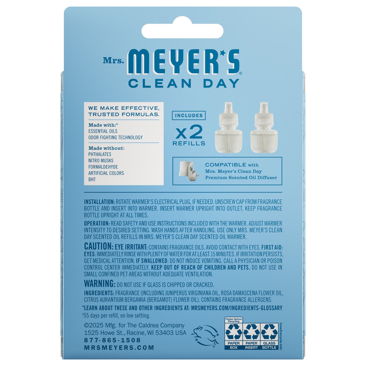 Rain Water Plug In Scented Oil Refill 2 - Pack - for Convenient Home Fragrance