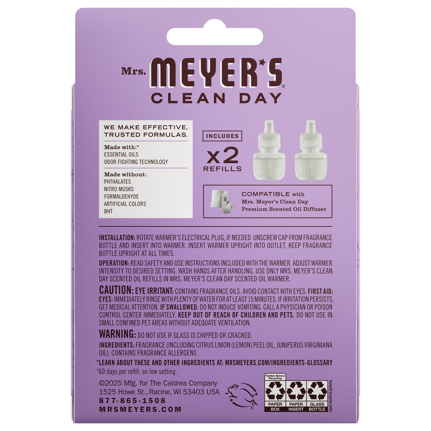 Compassion Flower Plug In Scented Oil Refill 2 - Pack - for Convenient Home Fragrance