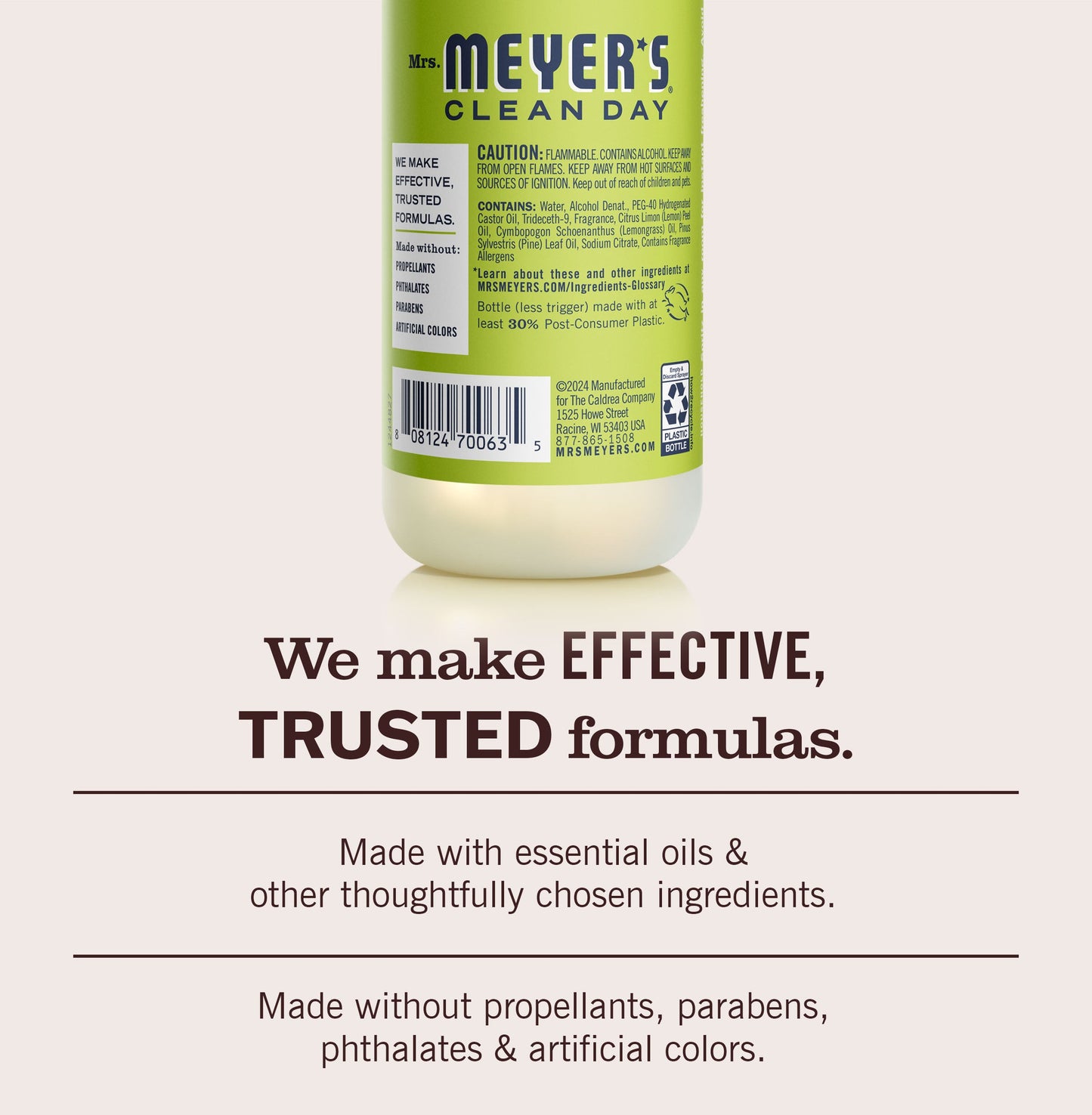 Mrs. Meyers Lemon Verbena Room Freshener - for Convenient Home Fragrance