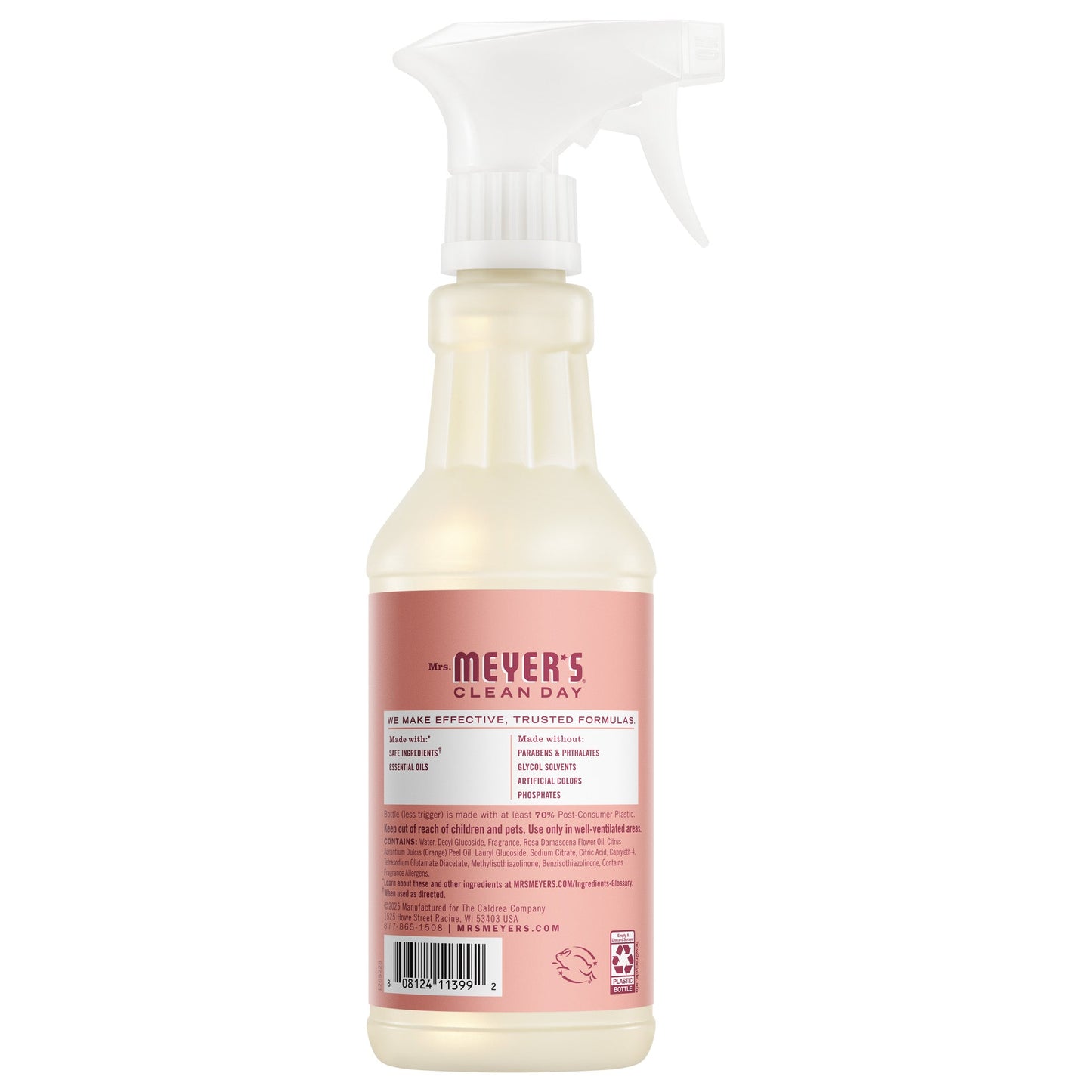 Mrs. Meyers Rose Multi - Surface Everyday Cleaner 3 - count Bundle - for Convenient Coordinated Home Care