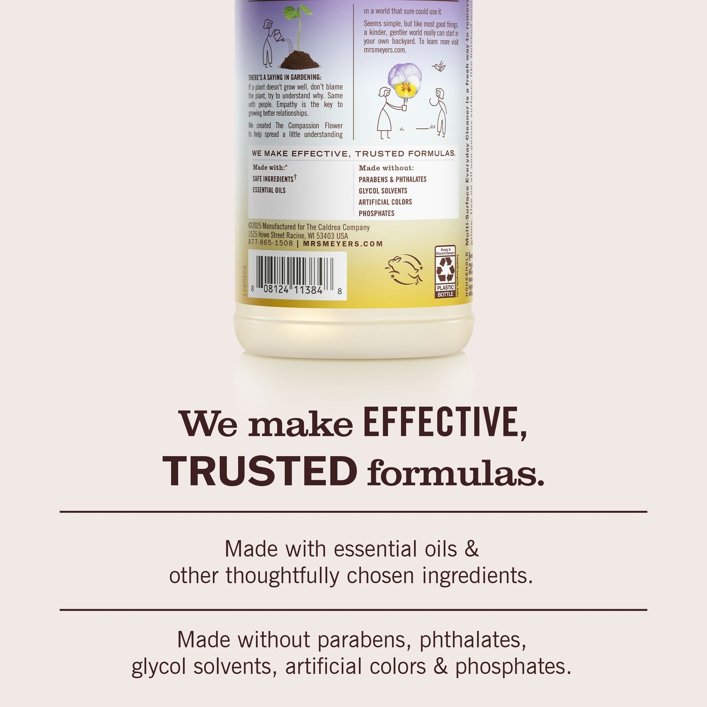 Compassion Flower Multi - Surface Everyday Cleaner Mrs. Meyers - for Convenient Home Cleaning
