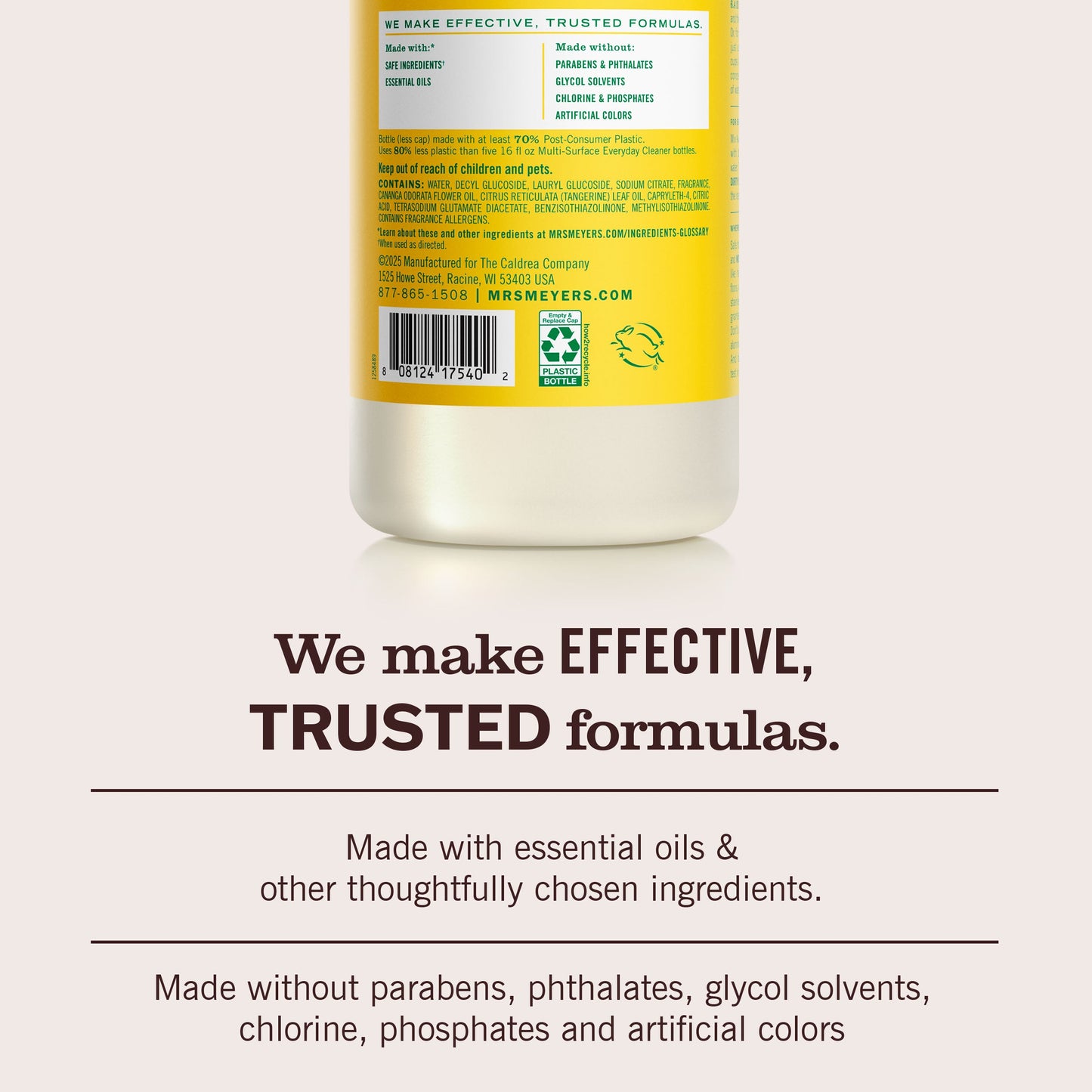 Mrs. Meyers Honeysuckle Multi - Surface Concentrate - for Convenient Easy Refilling