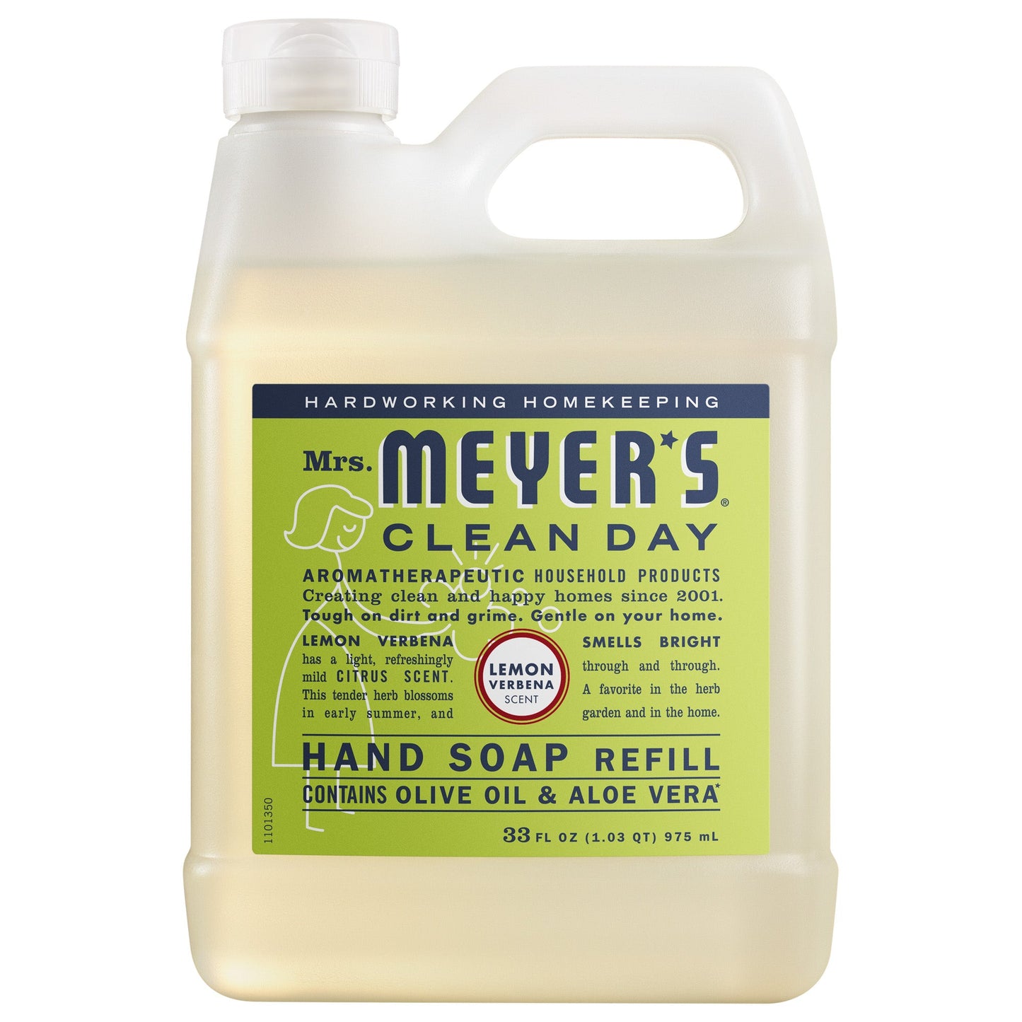 Mrs. Meyers Lemon Verbena Liquid Hand Soap Refill - for Convenient Hand Care