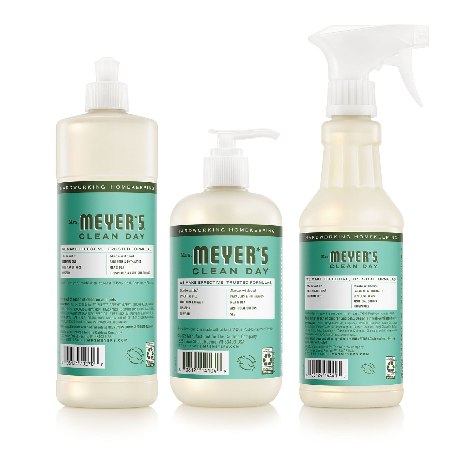 Mrs. Meyers Basil Kitchen Basics Set - for Convenient Hand Care