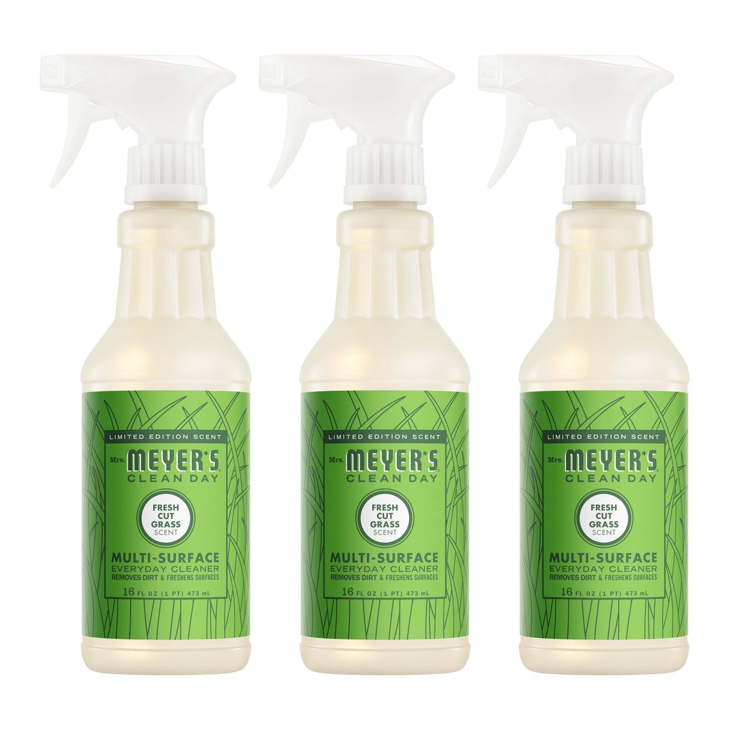 Mrs. Meyers Fresh Cut Grass Multi - Surface Everyday Cleaner 3 - count Bundle - for Convenient Coordinated Home Care