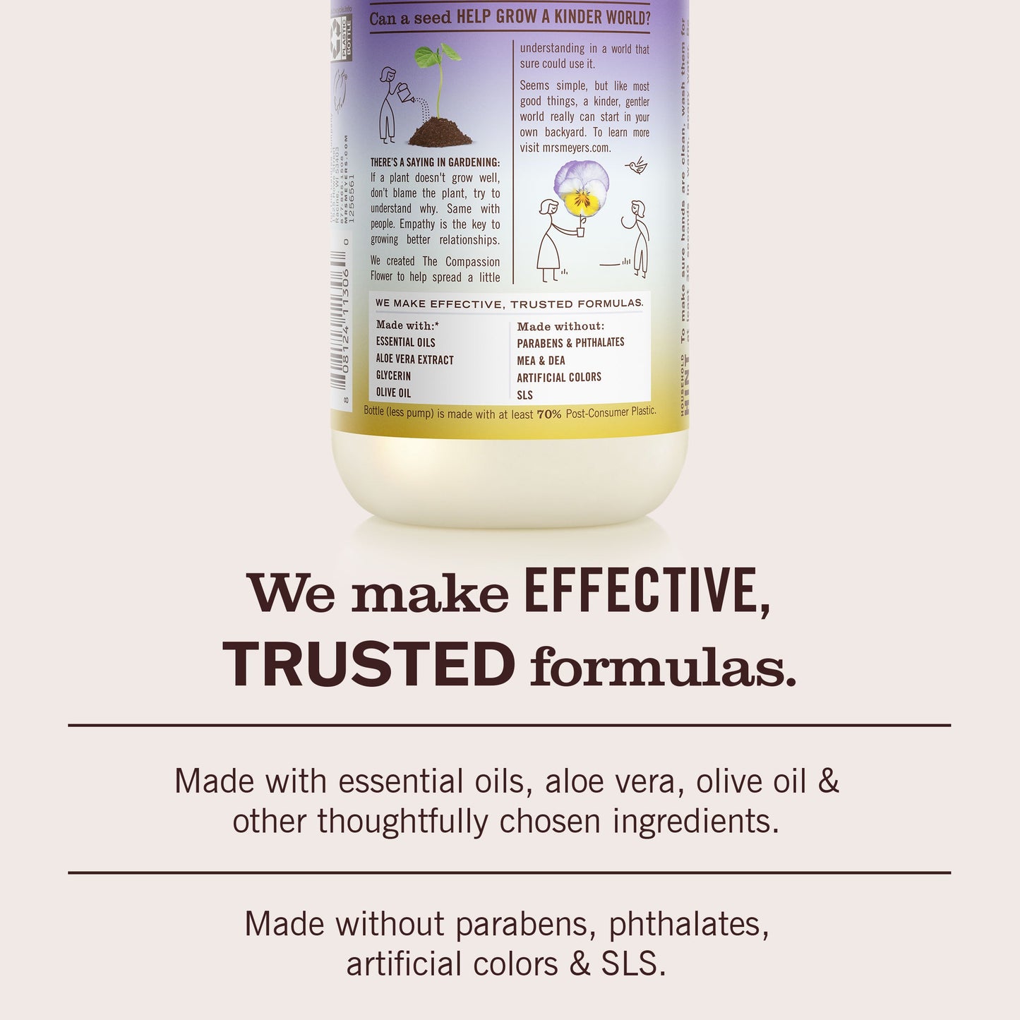 Compassion Flower Liquid Hand Soap Mrs. Meyers - for Convenient Hand Care