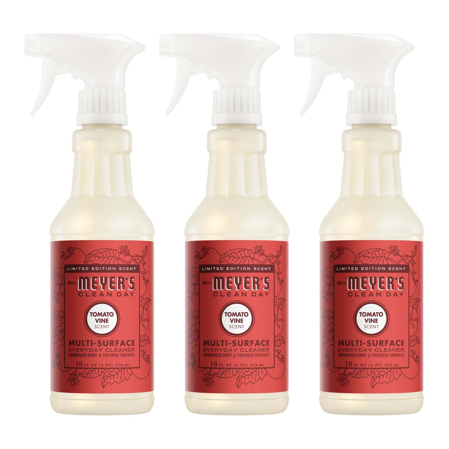 Mrs. Meyers Tomato Vine Multi - Surface Everyday Cleaner 3 - count Bundle - for Convenient Coordinated Home Care