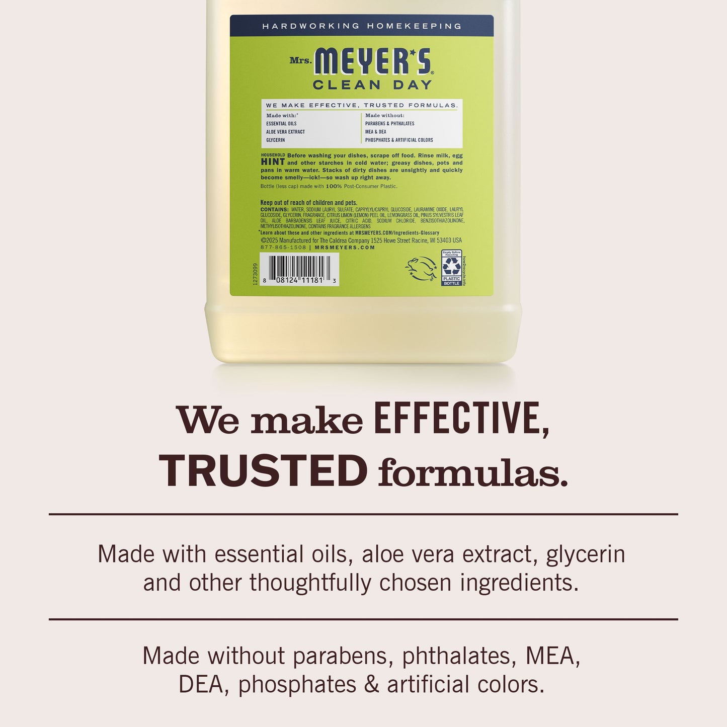 Mrs. Meyers Lemon Verbena Dish Soap Refill - for Convenient Dishwashing