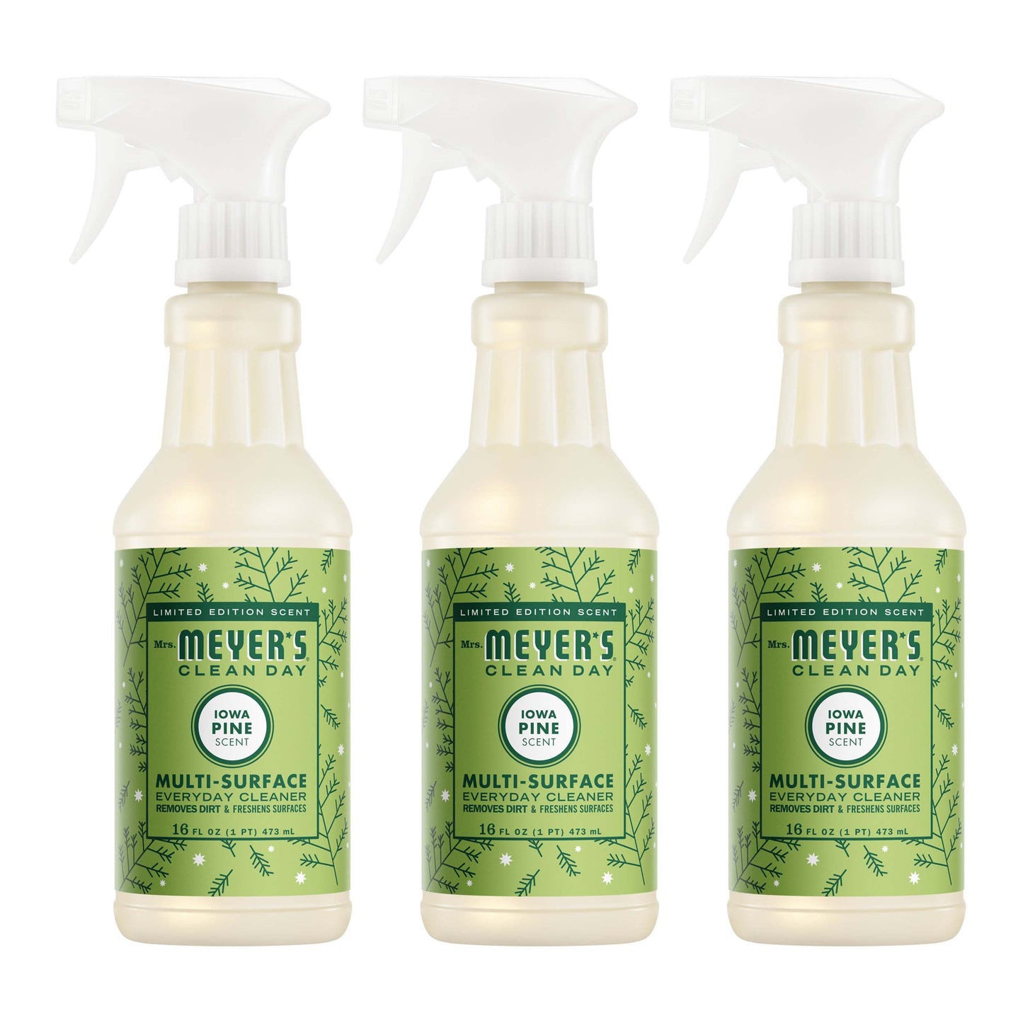 Mrs. Meyers Iowa Pine Multi - Surface Everyday Cleaner 3 - count Bundle - for Convenient Coordinated Home Care