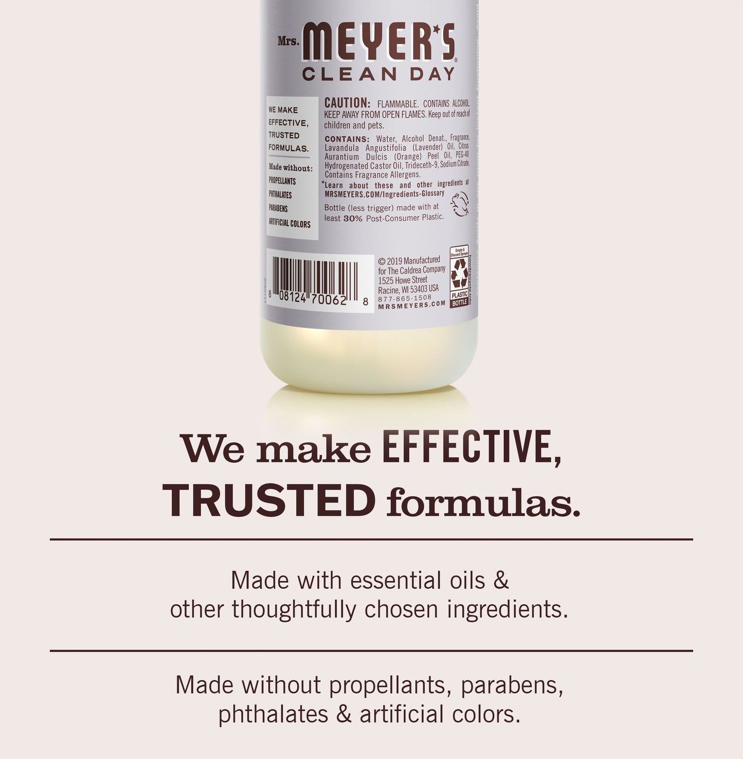 Lavender Room Spray: Non - Aerosolized Room Freshener Mrs. Meyers - for Convenient Home Fragrance