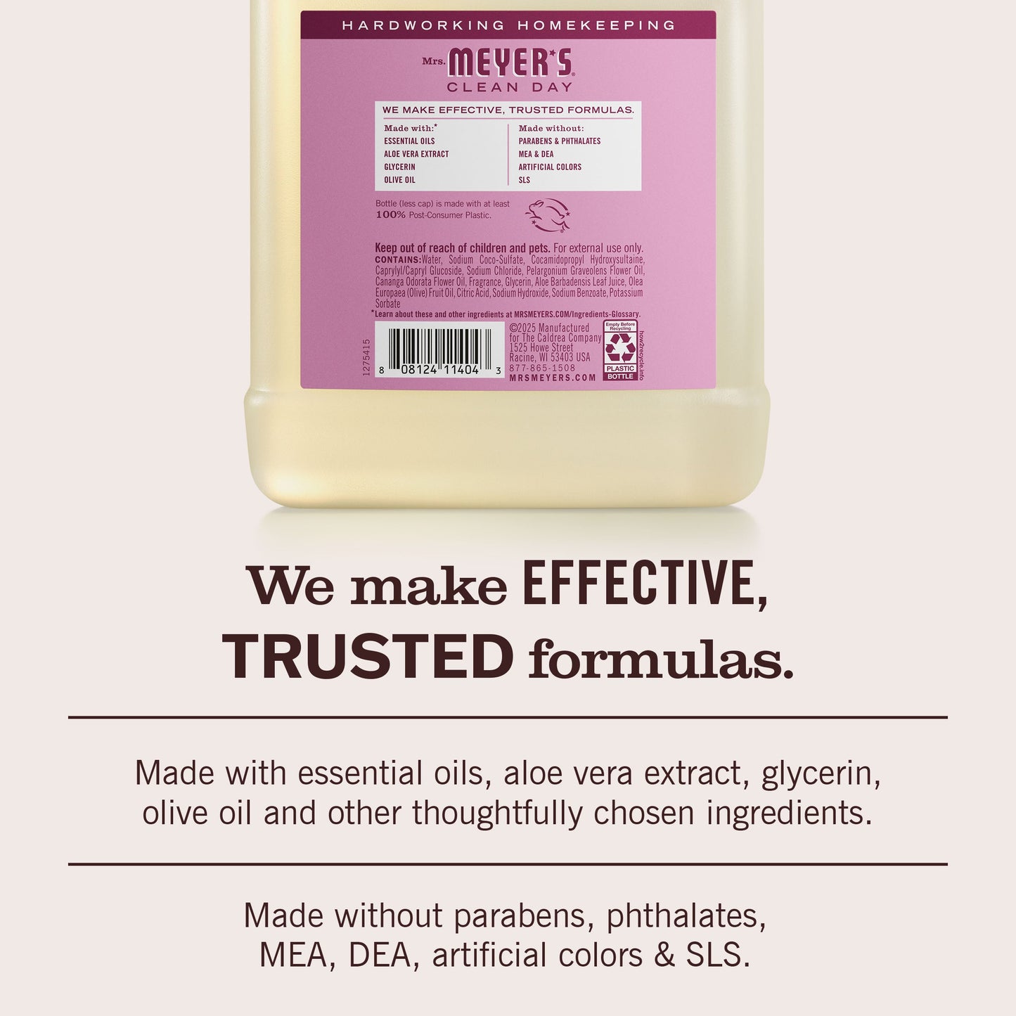 Mrs. Meyers Peony Liquid Hand Soap Refill - for Convenient Hand Care
