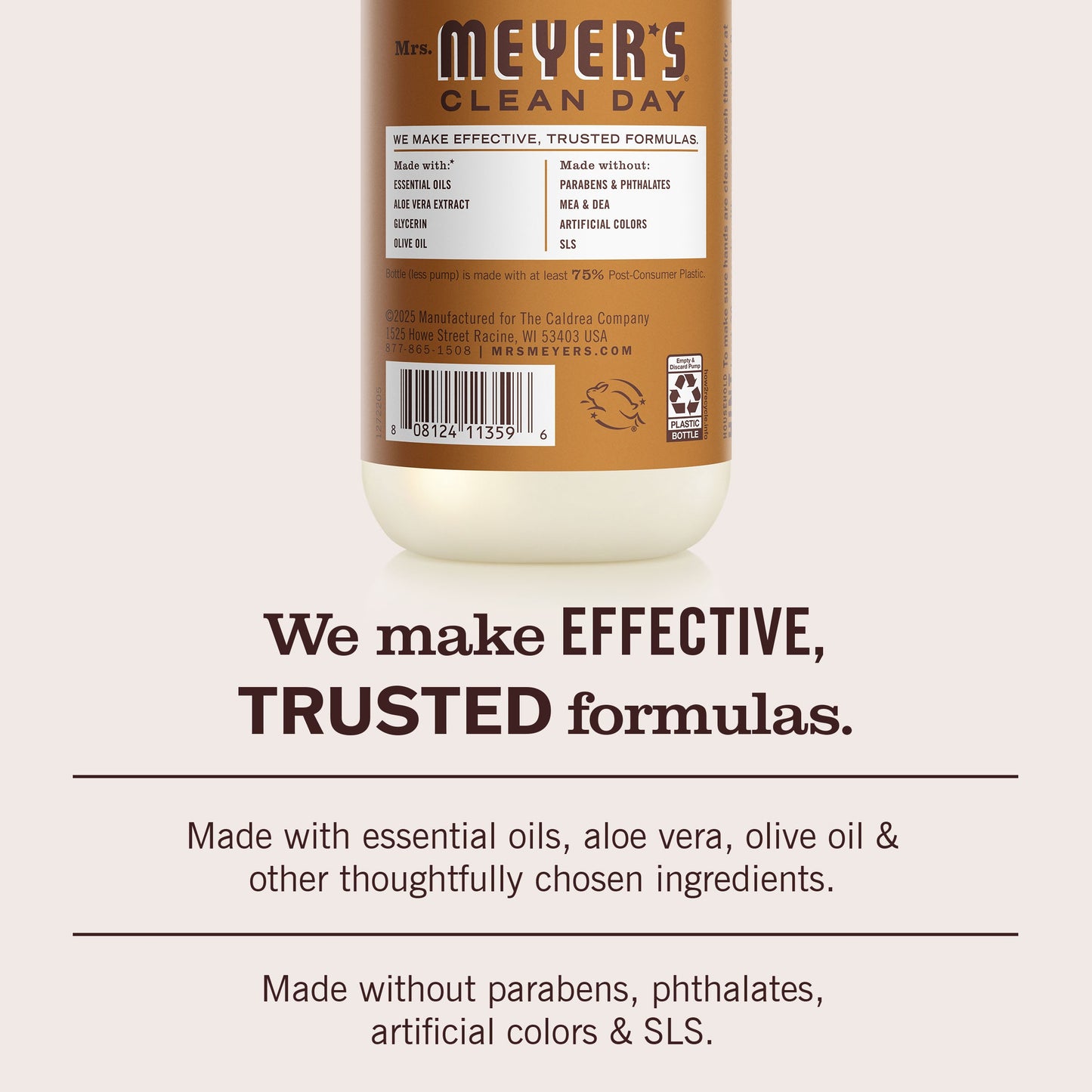Mrs. Meyers Acorn Spice Liquid Hand Soap 3 - count Bundle - for Convenient Hand Care