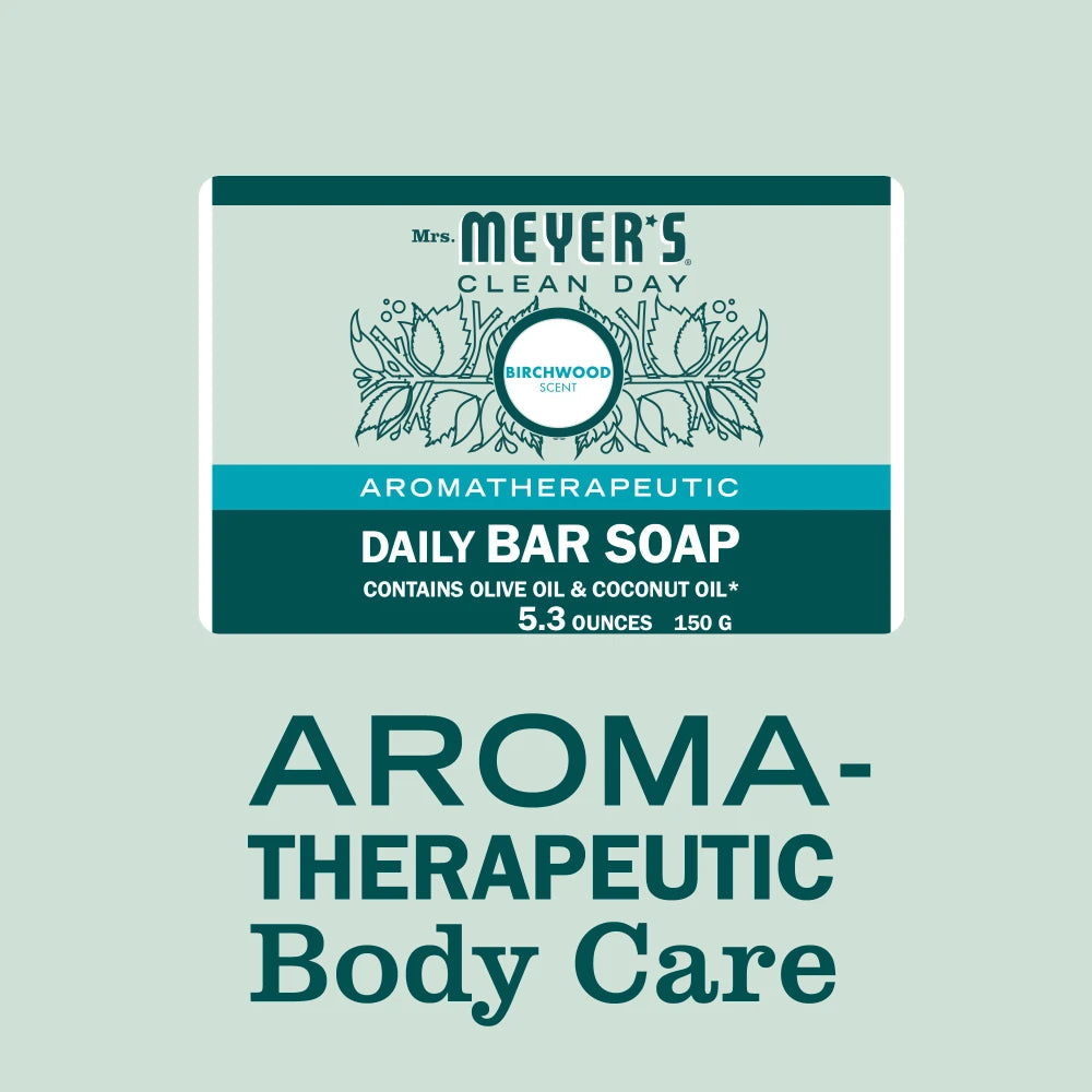 Mrs. Meyers Birchwood Daily Bar Soap - for Convenient Body Care