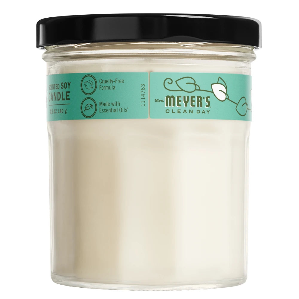 Mrs. Meyers Basil Soy Candle Small - for Convenient Home Fragrance