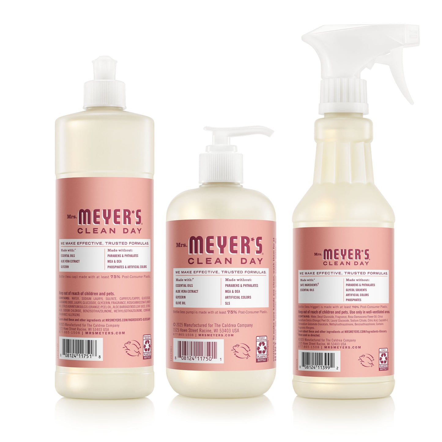 Mrs. Meyers Rose Kitchen Basics Set - for Convenient Hand Care