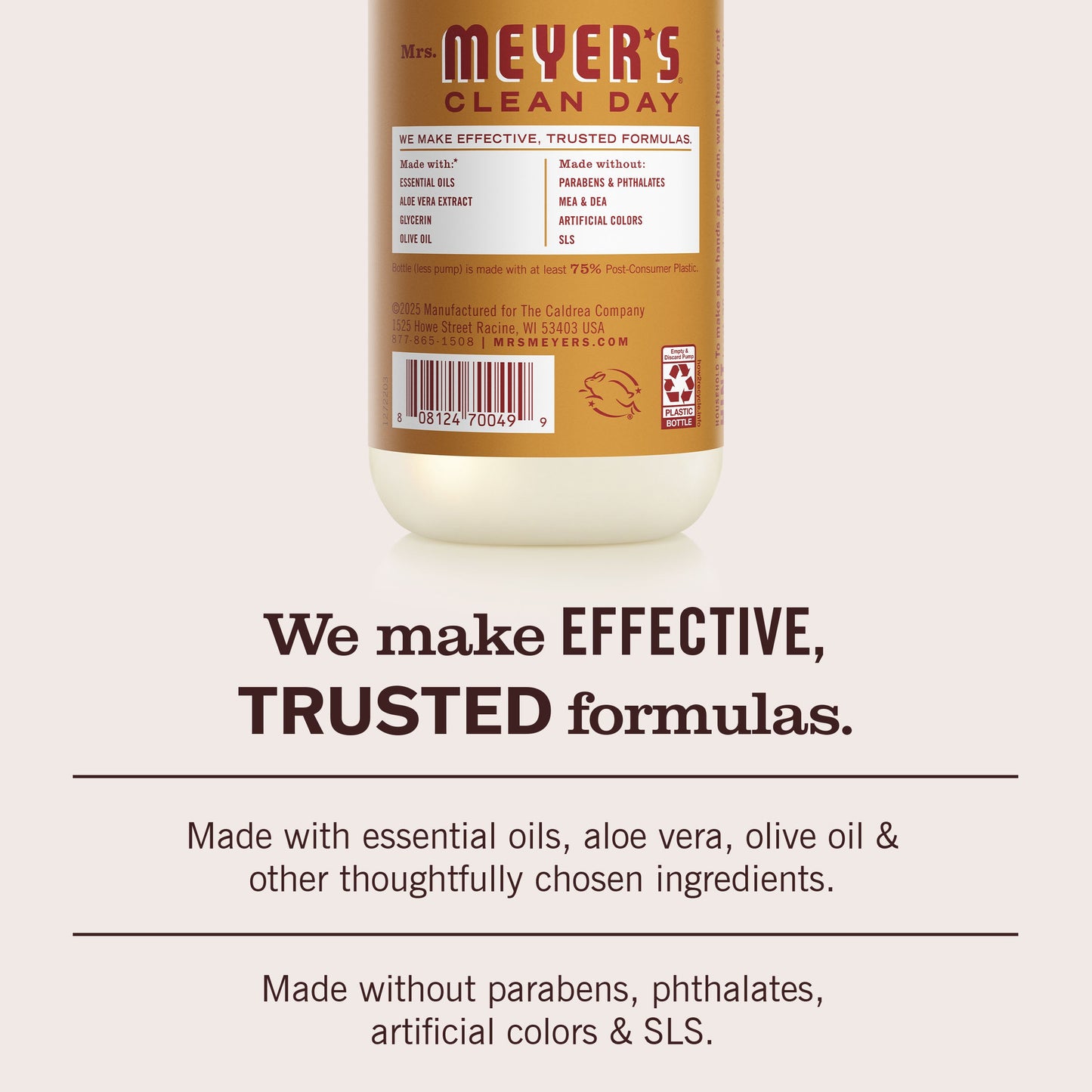 Mrs. Meyers Apple Cider Liquid Hand Soap 3 - count Bundle - for Convenient Hand Care