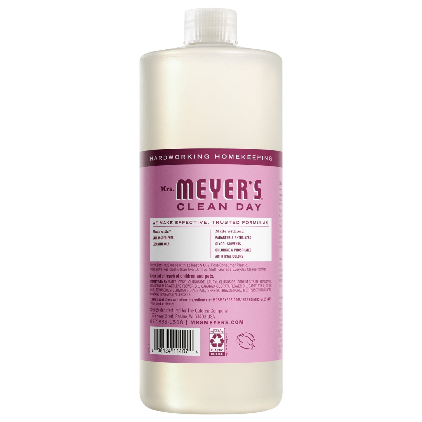 Mrs. Meyers Peony Multi - Surface Concentrate - for Convenient Easy Refilling
