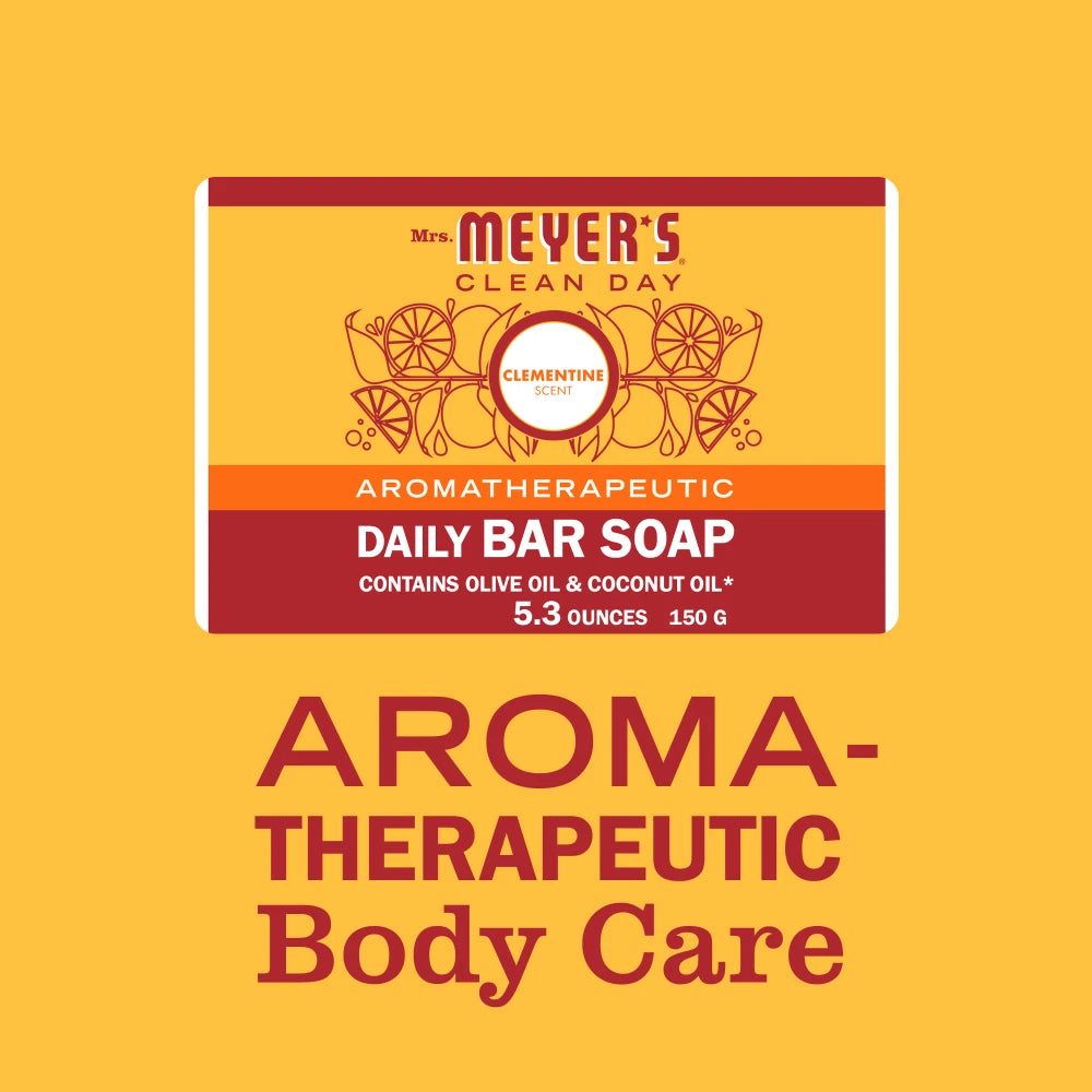 Mrs. Meyers Clementine Daily Bar Soap - for Convenient Body Care