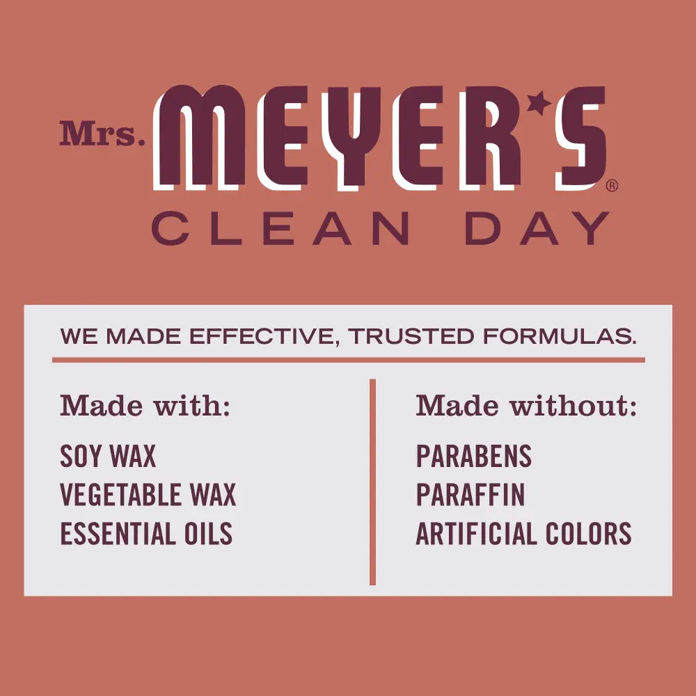 Mrs. Meyers Fall Leaves Soy Candle Large - for Convenient Home Fragrance
