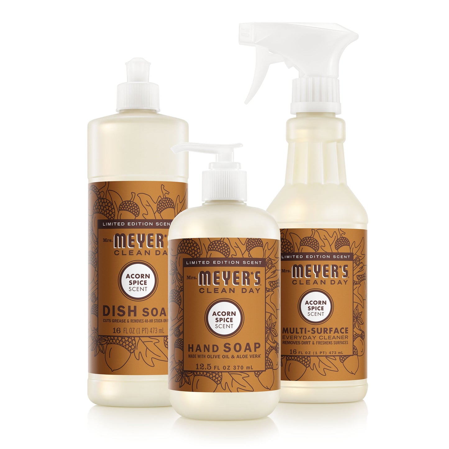 Mrs. Meyers Acorn Spice Kitchen Basics Set - for Convenient Hand Care
