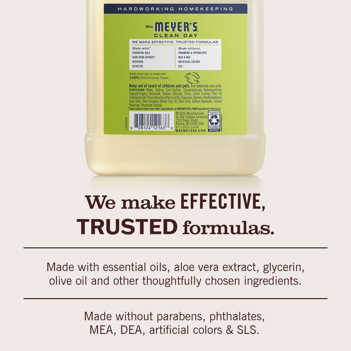 Mrs. Meyers Lemon Verbena Liquid Hand Soap Refill - for Convenient Hand Care