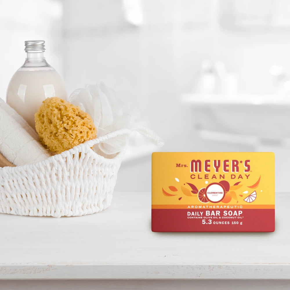 Mrs. Meyers Clementine Daily Bar Soap - for Convenient Body Care