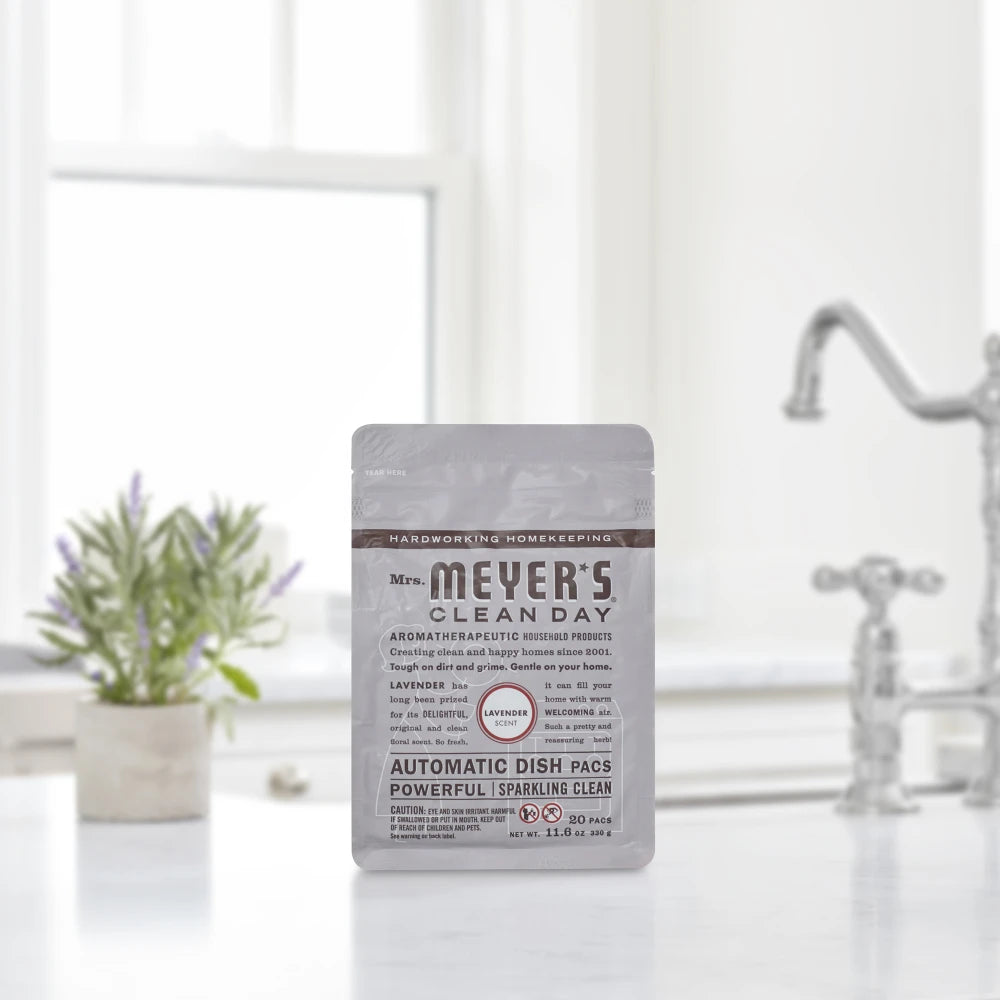 Mrs. Meyers Lavender Automatic Dish Packs - for Convenient Dishwashing