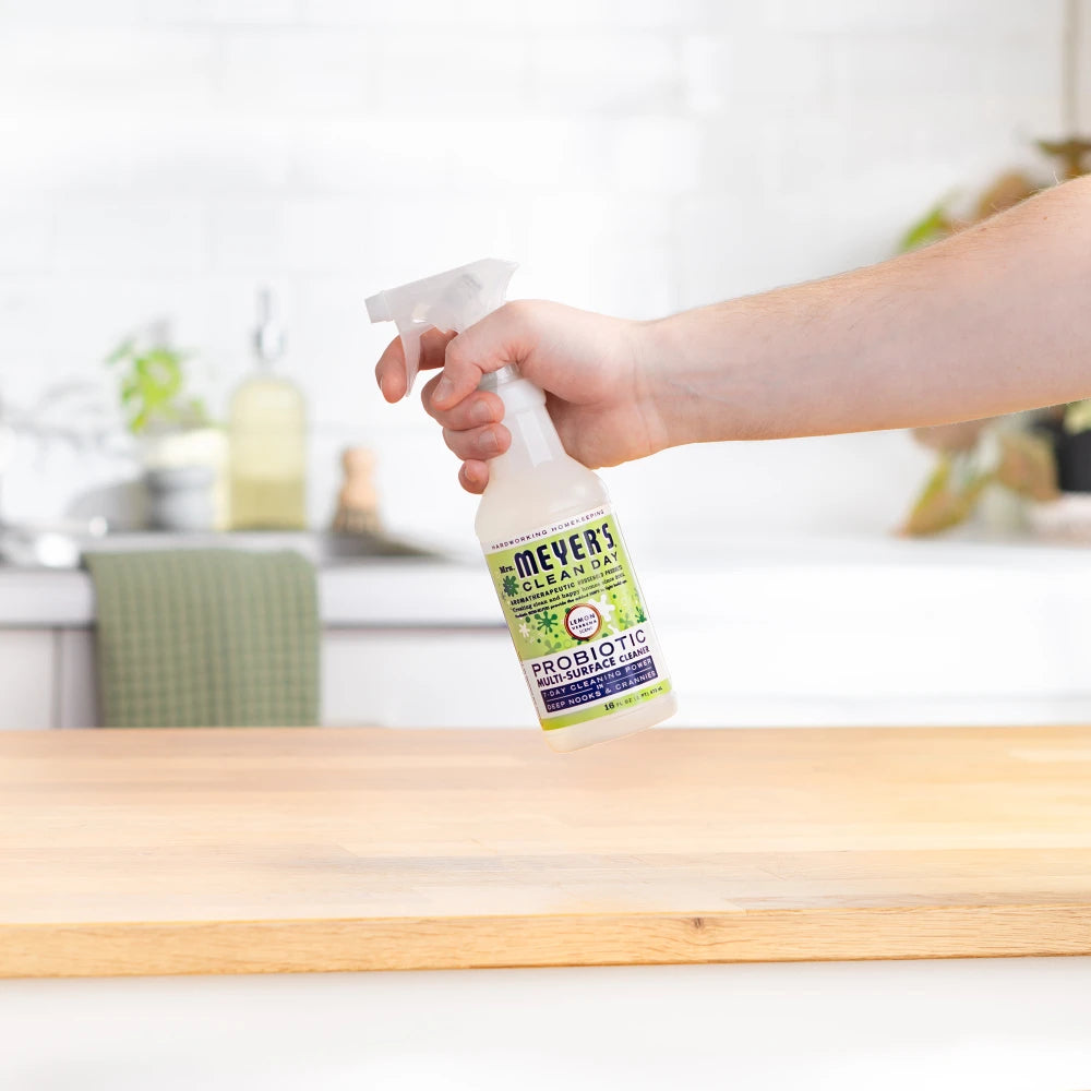 Mrs. Meyers Lemon Verbena Probiotic Multi - Surface Cleaner - for Convenient Home Cleaning