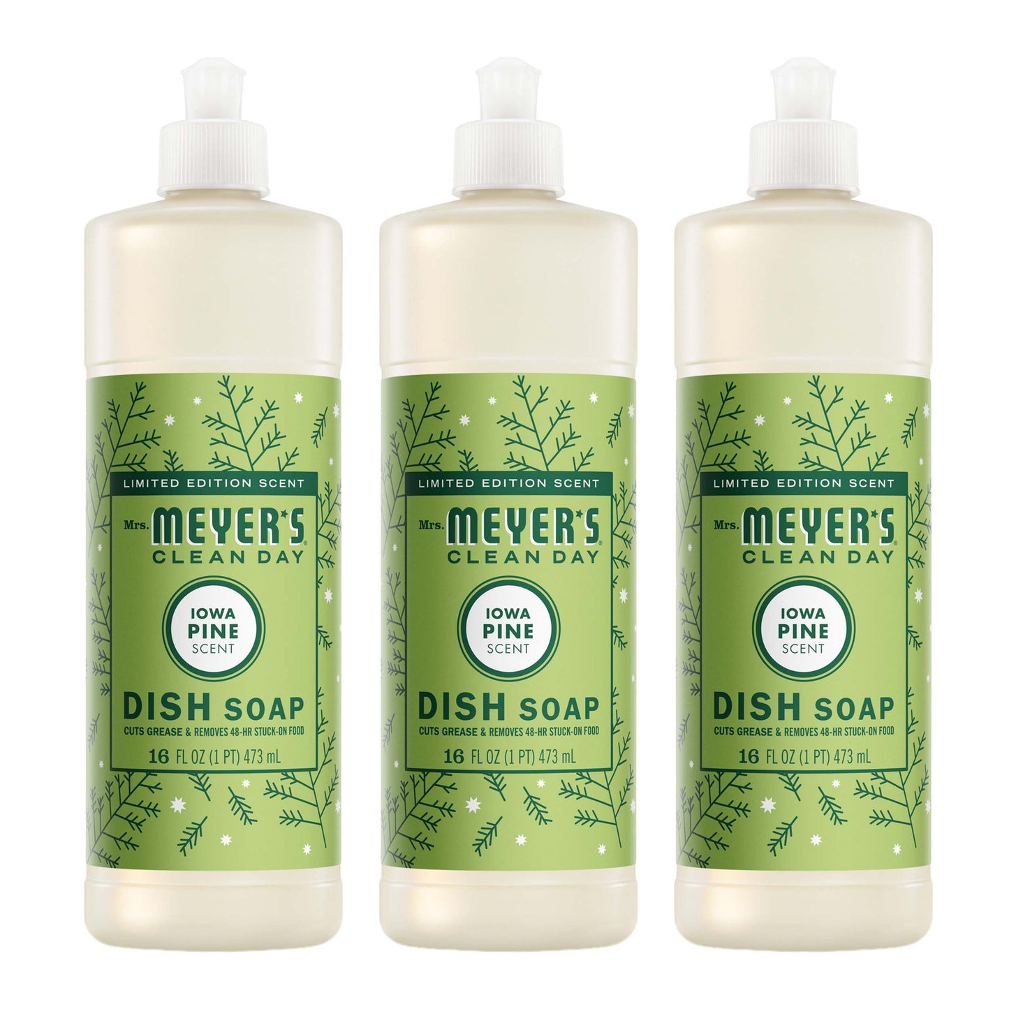 Mrs. Meyers Iowa Pine Dish Soap 3 - count bundle - for Convenient Dishwashing