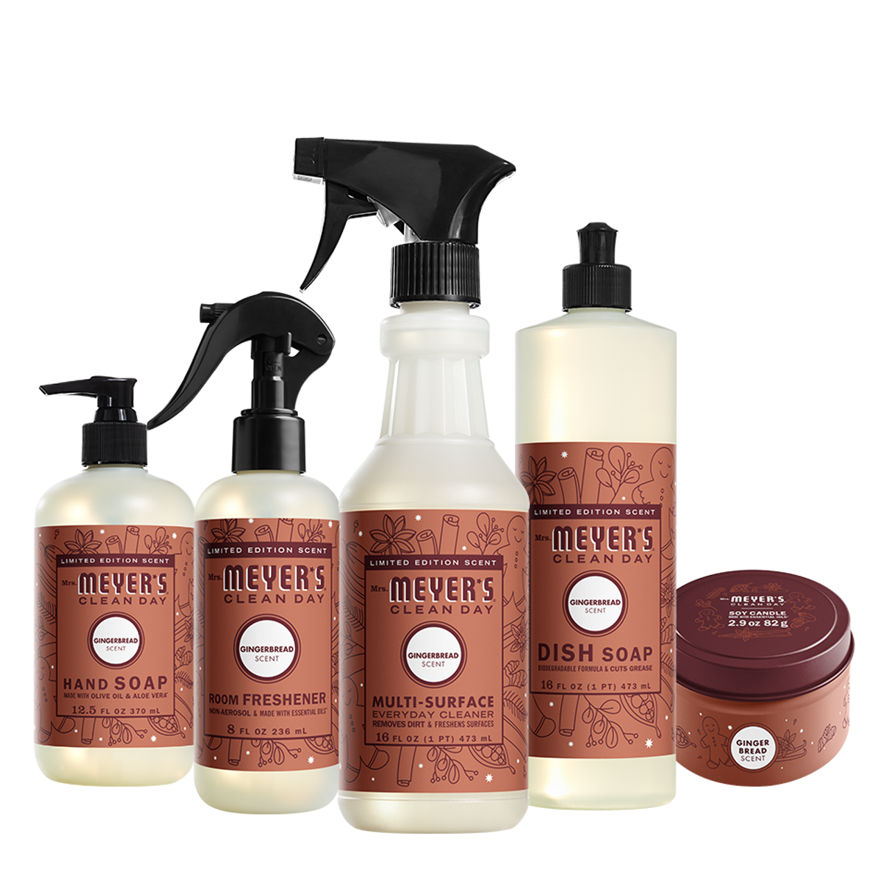 Mrs. Meyers Gingerbread Collection - for Convenient Hand Care