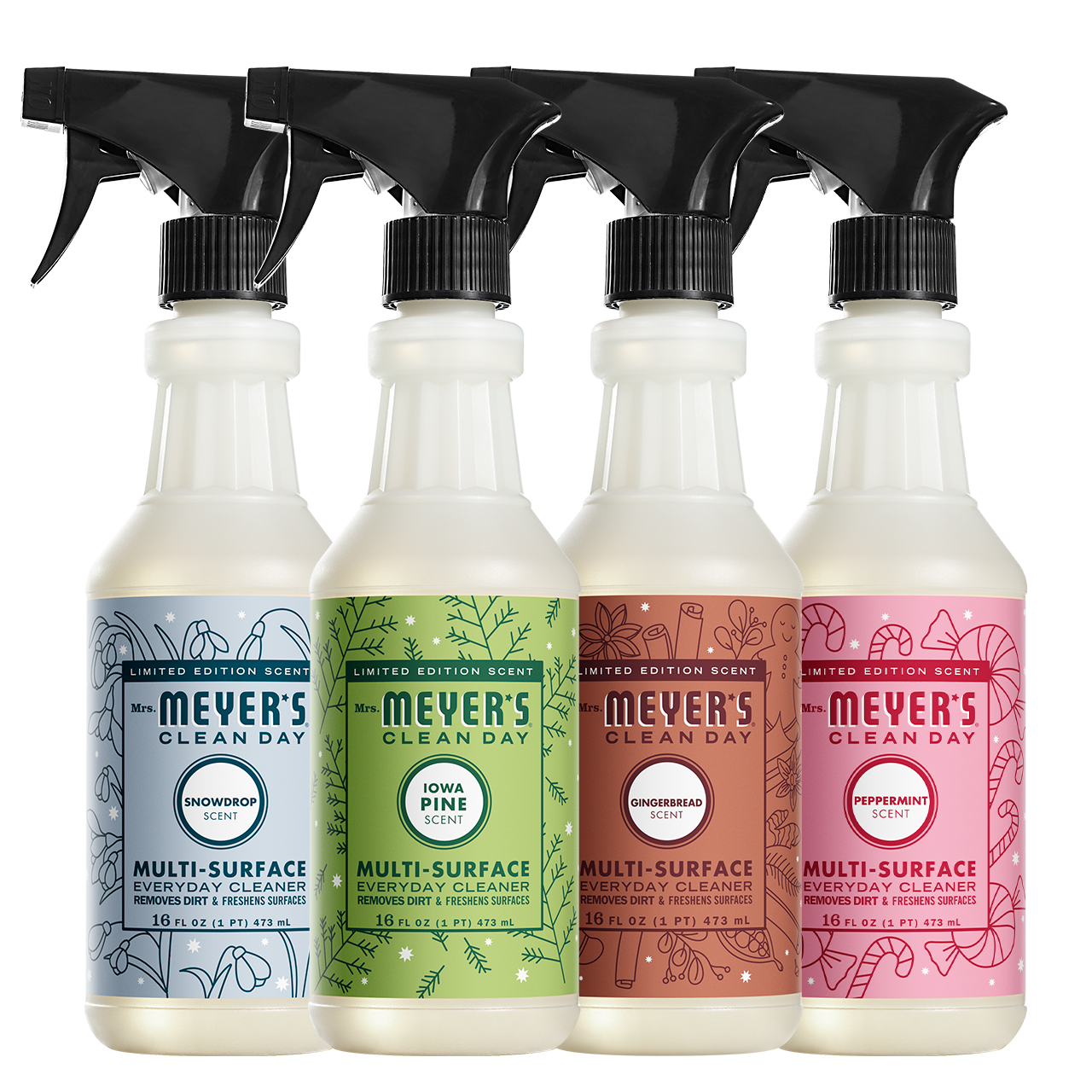 Mrs. Meyers Holiday Seasonal Multi - Surface Everyday Cleaner Collection - for Convenient Coordinated Home Care