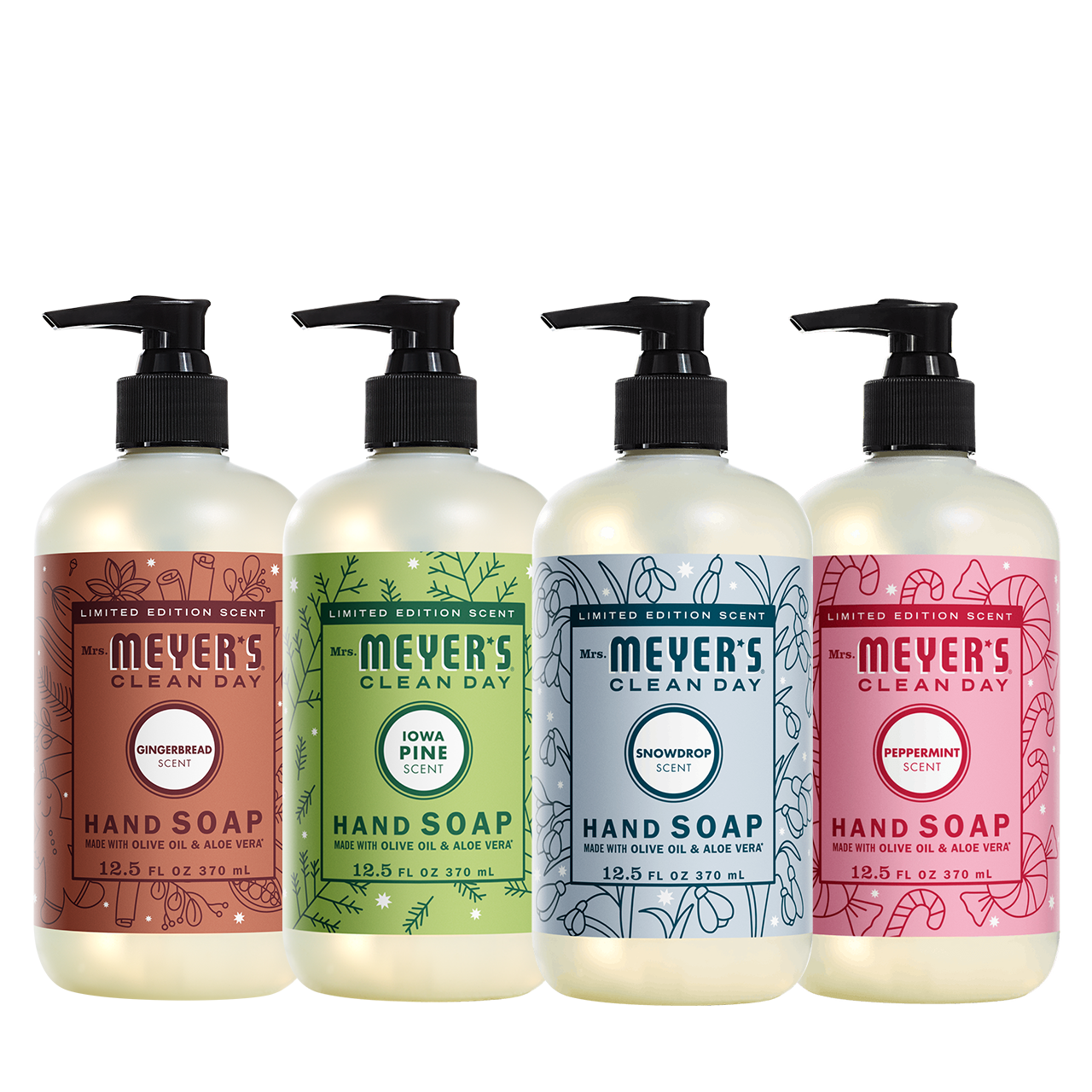 Mrs. Meyers Holiday Seasonal Hand Soap Collection - for Convenient Hand Care