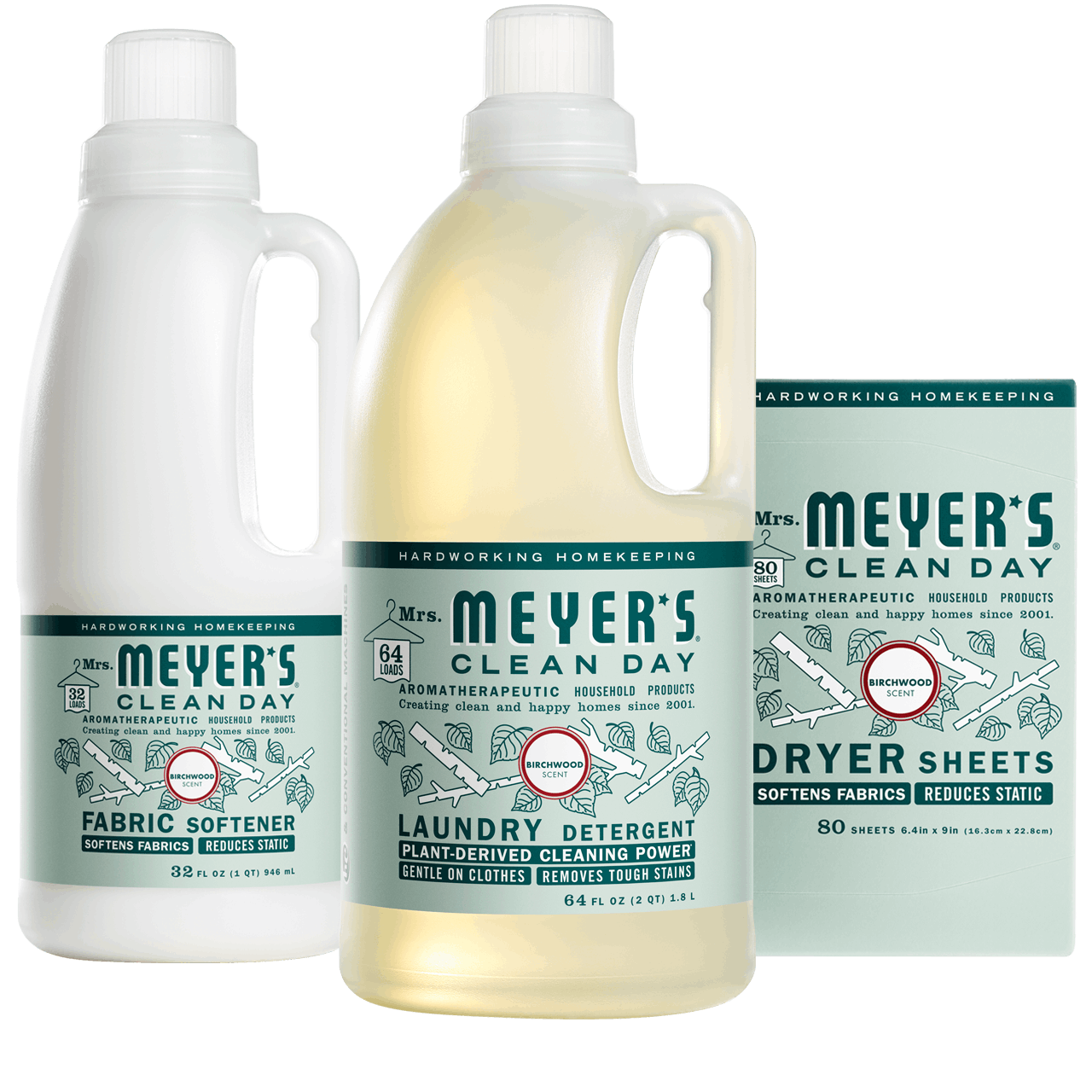 Mrs. Meyers Birchwood Laundry Set - for Convenient Laundry Care