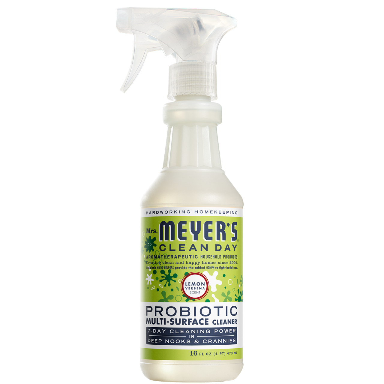 Mrs. Meyers Lemon Verbena Probiotic Multi - Surface Cleaner - for Convenient Home Cleaning