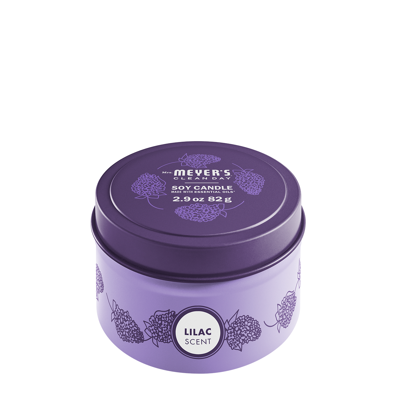 Lilac Tin Candle Mrs. Meyers - for Convenient Home Fragrance