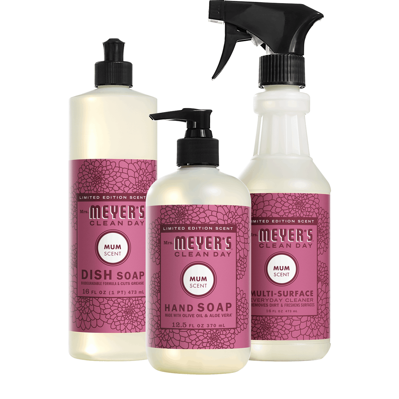 Mrs. Meyers Mum Kitchen Basics Set - for Convenient Hand Care